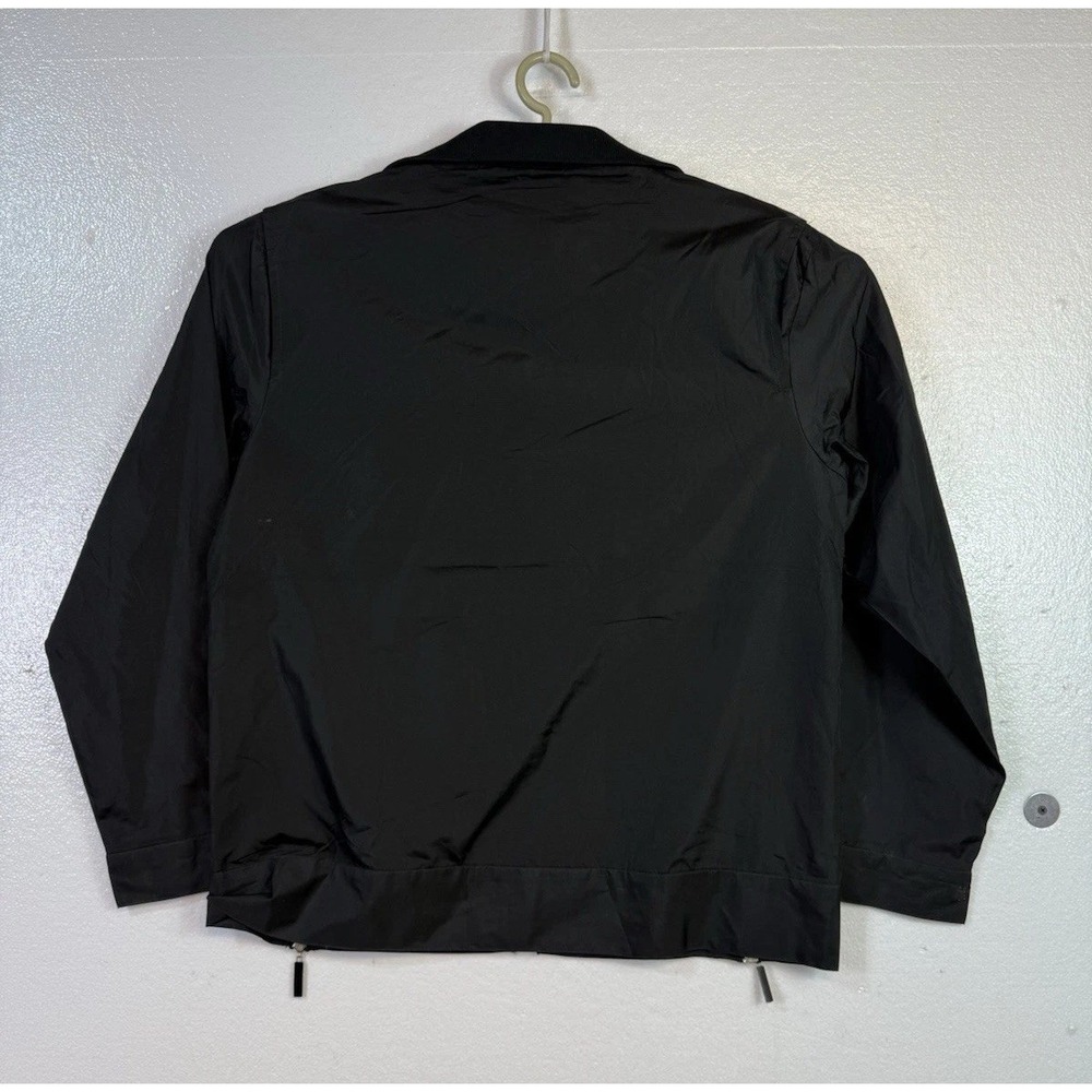 ID Wear Mens Black Windbreaker Rain Jacket Sz M Full zip Dad Hipster Chest 44 - Picture 3 of 9